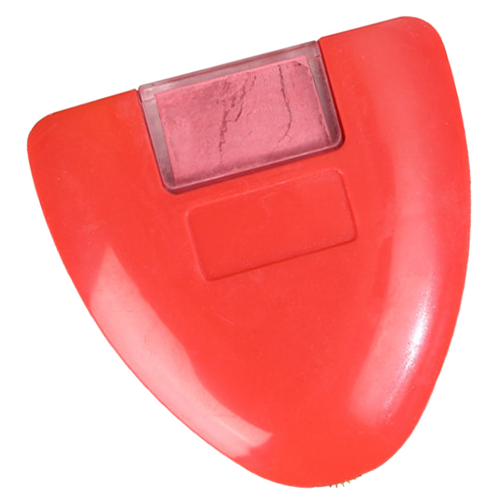 Triangular Chalk Wheel Portable Tailor Chalk Compact Removable Sewing Tool  , Red 